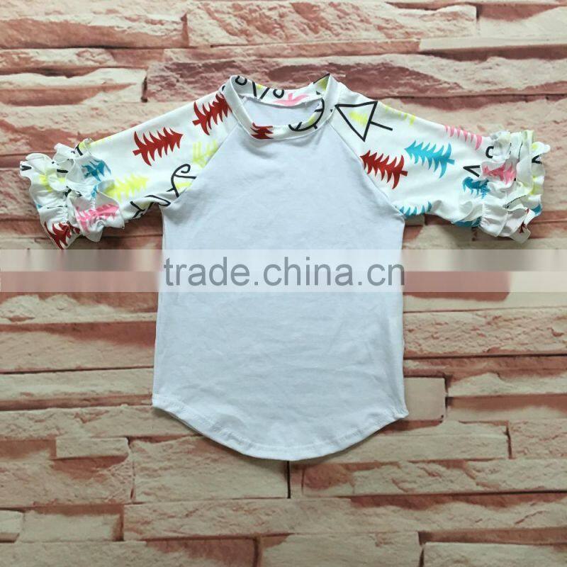 wholesale children's ruffle raglan boutique clothing best selling products 2016 in usa