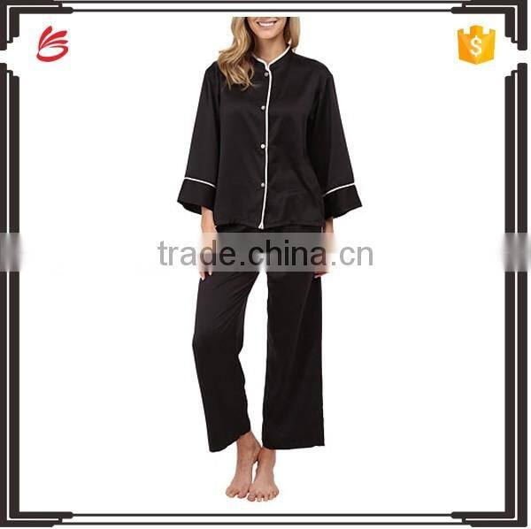 100% polyester sleepwear hot sexy nighty custom pajamas