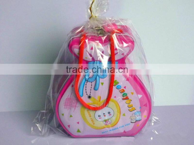 Wholesale promotional handbag shaped metal piggy bank