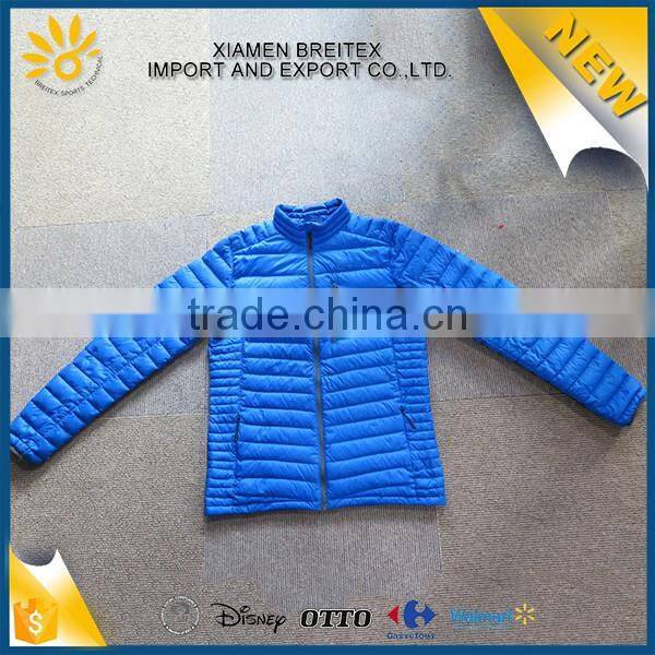Top sale custom waterproof winter light weight shiny down jacket