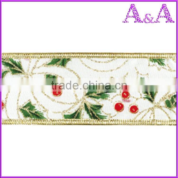 2016 Fashion Cheap fancy christmas ribbon plaid ribbon