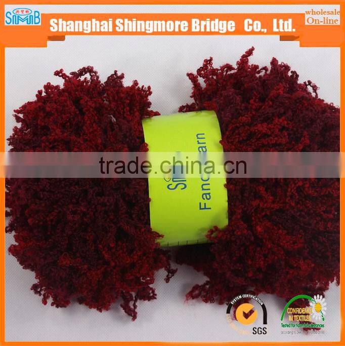 Online shopping alibaba China novelty yarn supplier hot wholesale acrylic knitting loop yarn for neckerchief