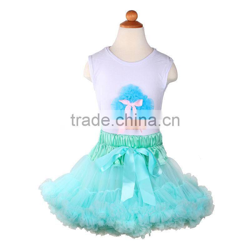 2015Wholesale Fluffy Chiffon Baby Pettiskirt For Infants Holiday Party Wear Pettiskirt Newborn Girls Ruffle Pettiskirt