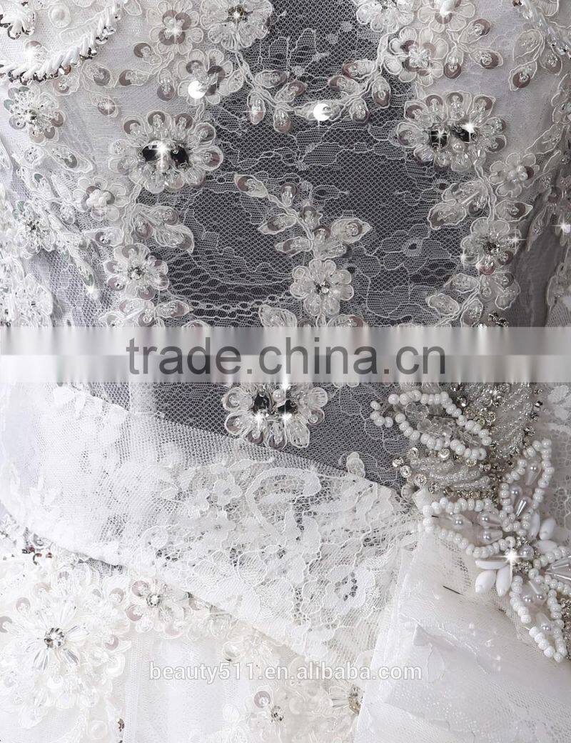 Harness sexy mermaid lace mermaid color wedding dress bridal for bride V-neck bridal dress custom made wedding dress 2017 F10901