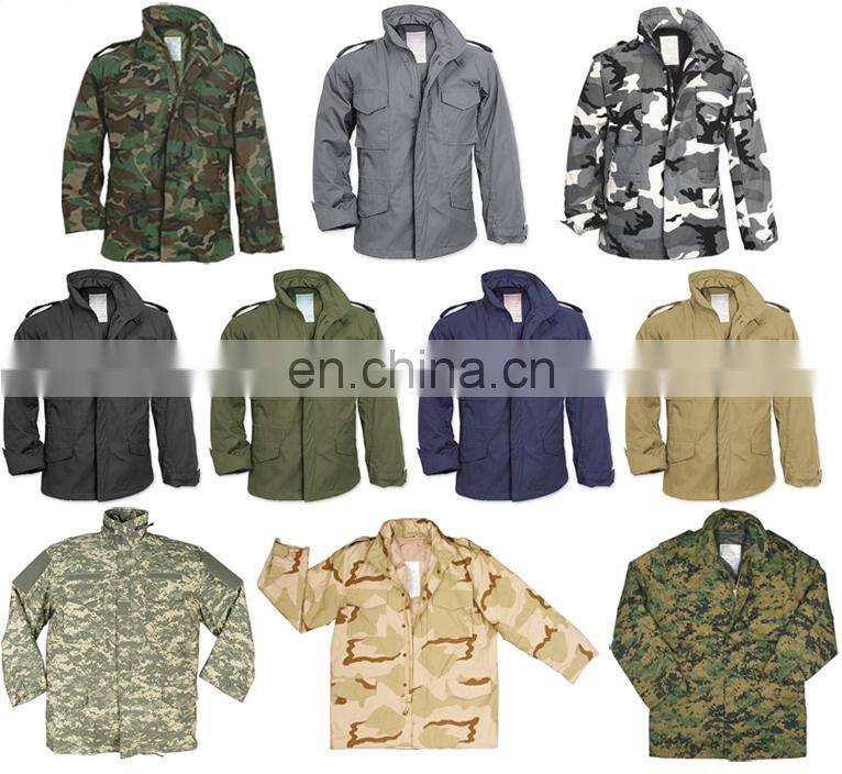 M65 field Parkas Army Green Jacket with Zip & Button Closure
