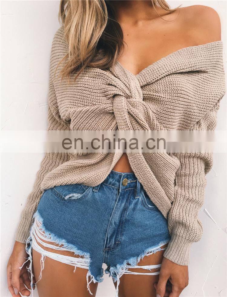 New fashion long sleeves warmer sweater for beautiful women KMY1082