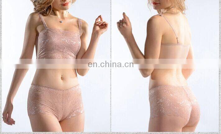 2015 hot selling lace transparent women inner tank top set