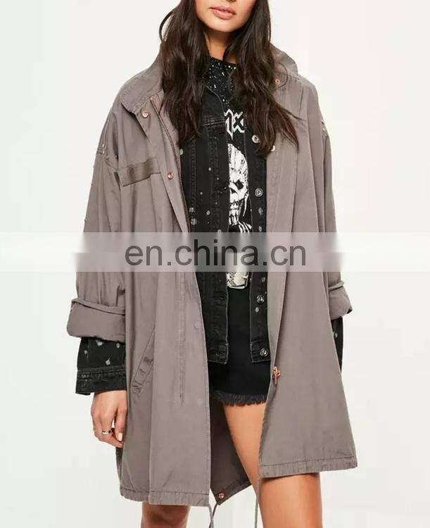 China Supplier OEM winter 's coat for women ladies parka coats with embroidery sequin pattern