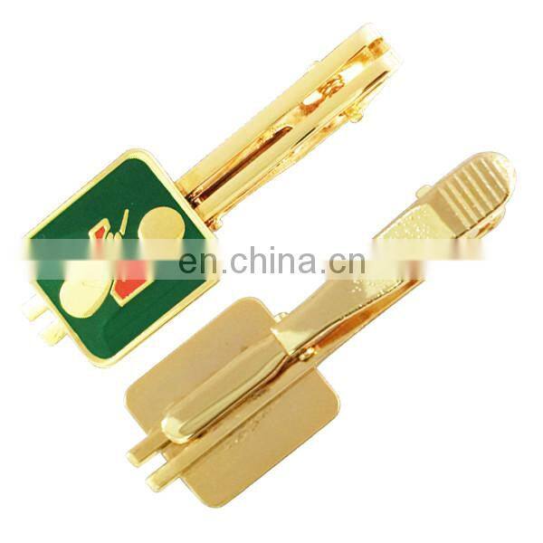 Copper stamped soft enamel tie bar