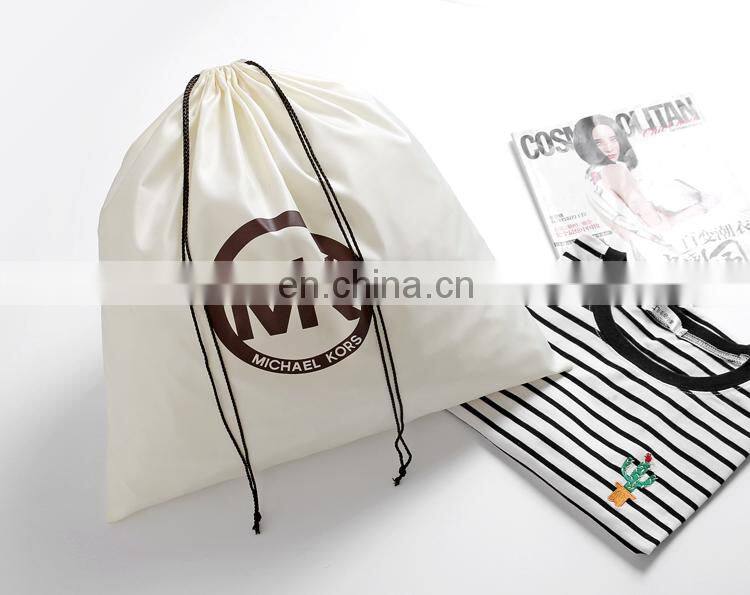 Wholesale cotton cloth drawstring bag custom logo