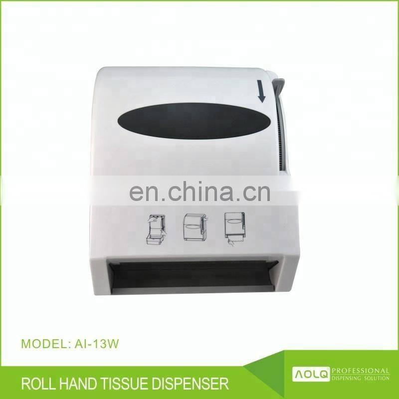 Black jumbo roll hand paper dispenser , hanging bathroom paper towel holder