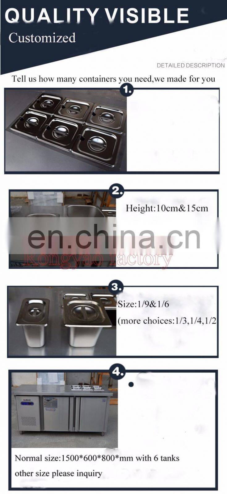 TX0.4L2T 1.8 M Salad Kitchen Table Refrigerator Workbench Freezers