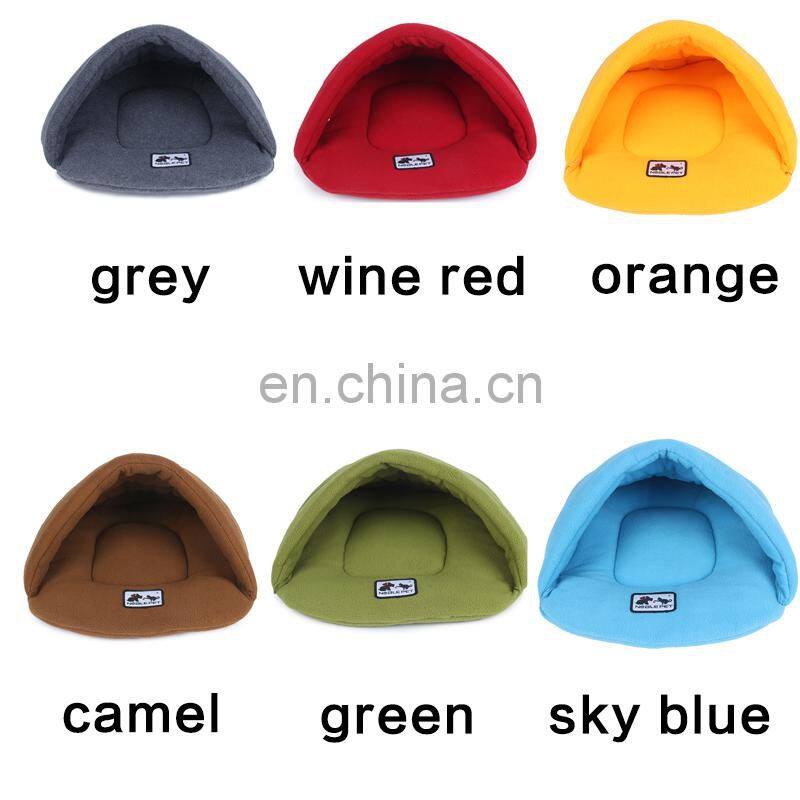 Soft Polar Fleece Dog Beds Winter Warm Pet Nest Bed Small Dog Kennel House Cats Sleeping Cave Bed