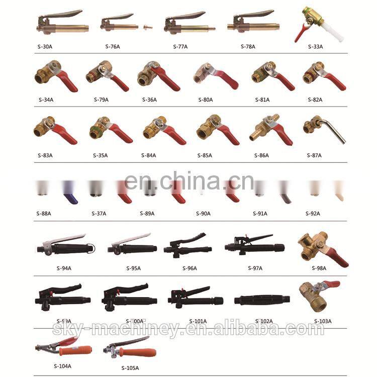spare parts of knapsack sprayer cut off switch brass key handle sprayer trigger