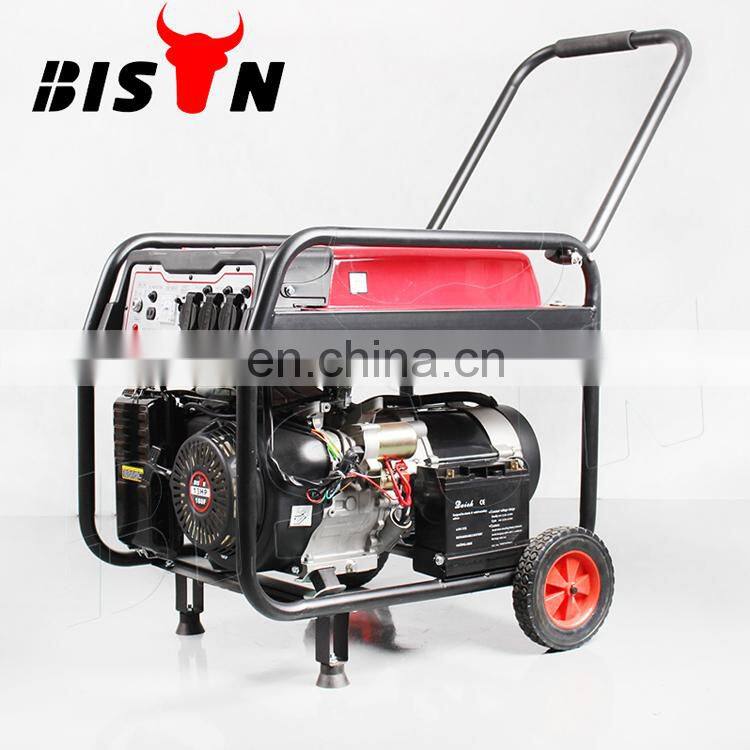 3500 4000watt 7hp 100% Copper Wire Electric Start Portable Generator With Wheel Kit Gasoline Powered