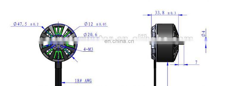 48mm 10000rpm 1.5kw Brushless Dc Motor