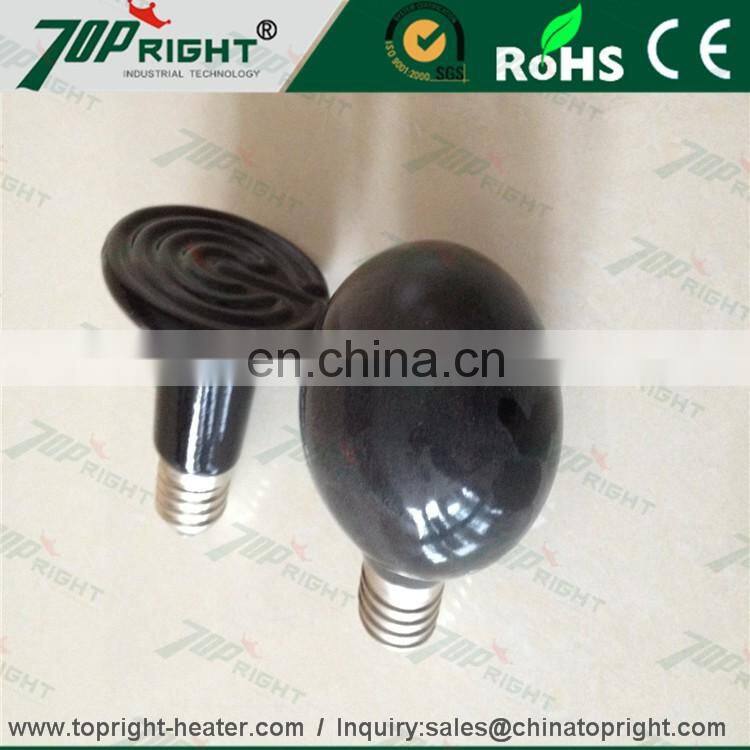 ceramic heat resistance heater lamp light bulb for reptile pet brooder 75w
