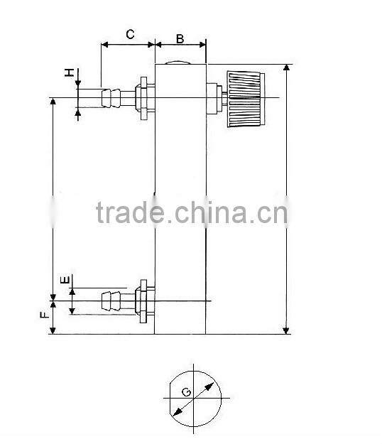 LZM-6T O2 acrylic flow meter for oxygen