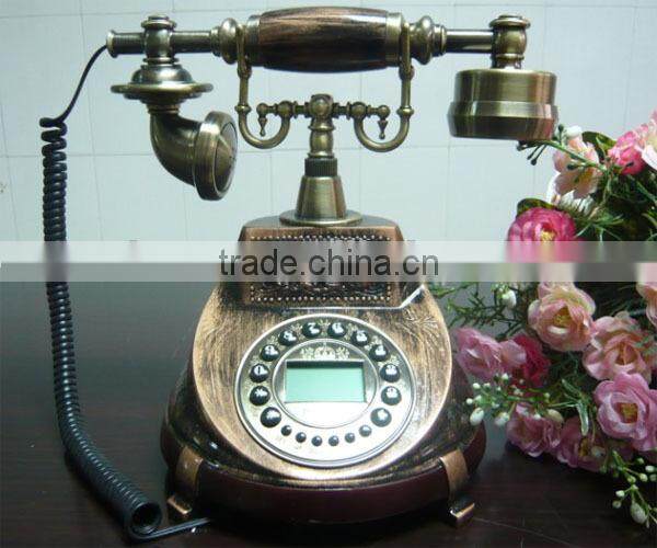Corded wired analog retro telephone