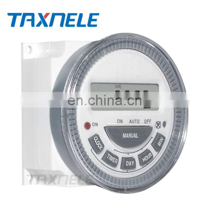 Digital Timer Switch TM619 AC220V 16A Weekly Programmable Time Switch Relay LCD Timer Hour Minute Count
