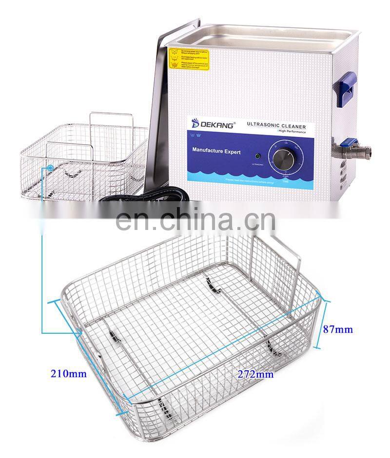 Dekang 10L Stainless Steel Watches Washer Ultrasonic Parts Sonic Cleaner