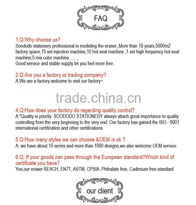 rubber Stationery fruit drawings eraser