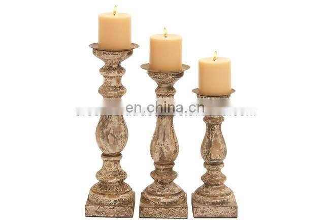 metal black and white candle holder