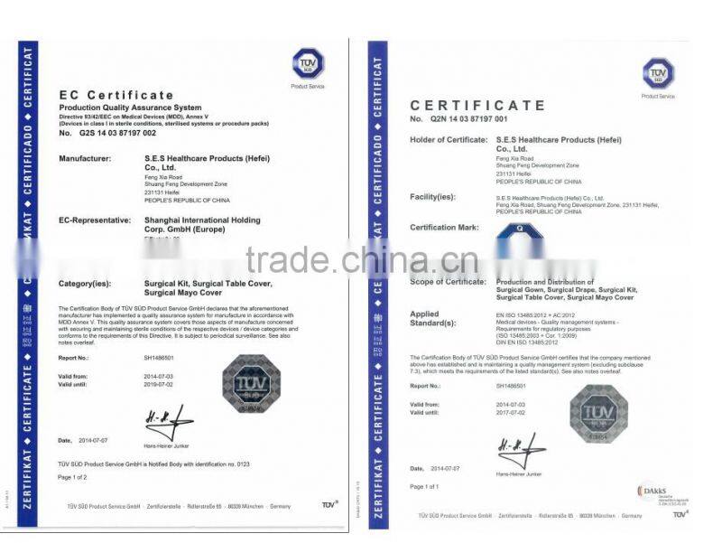 Nonwoven Fabric C Section Drape Pack with CE ISO Certification