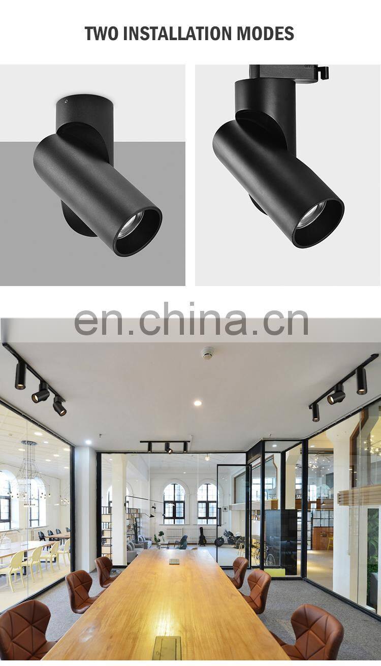 Hot Selling Black Color Aluminum Magnetic Rail Focus Light 12W Led Track Light