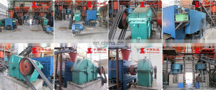 Supplied 10-15 t/h complete coal briquette production line use 750 roller type coal briquette machine making briquettes