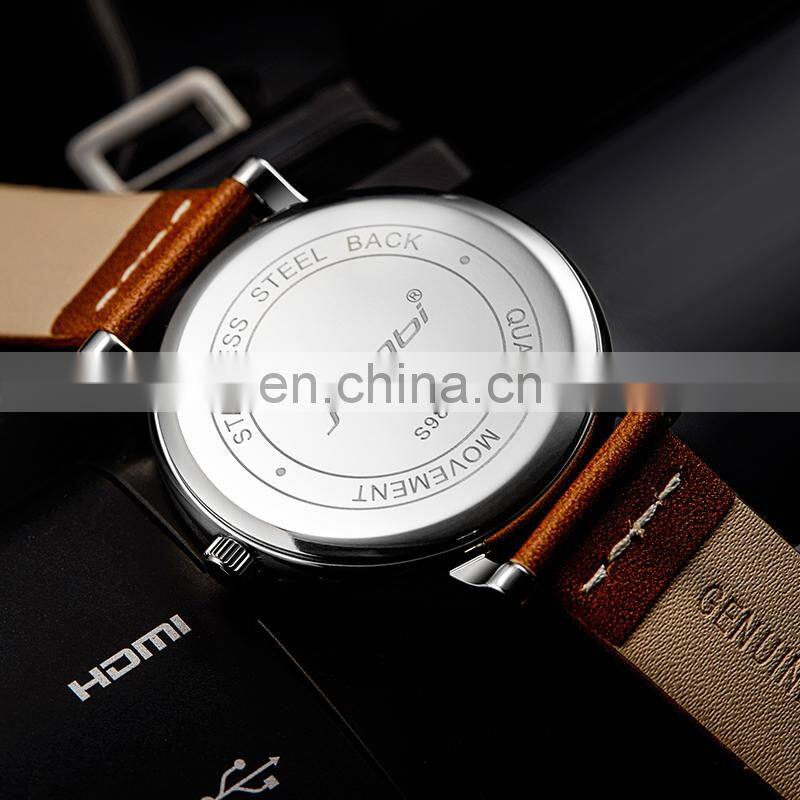 SINOBI Classic Wristwatch S9843G Stainless Steel Man Watch relogio Custom Logo Hollow Out Dial Watches Montre Homme