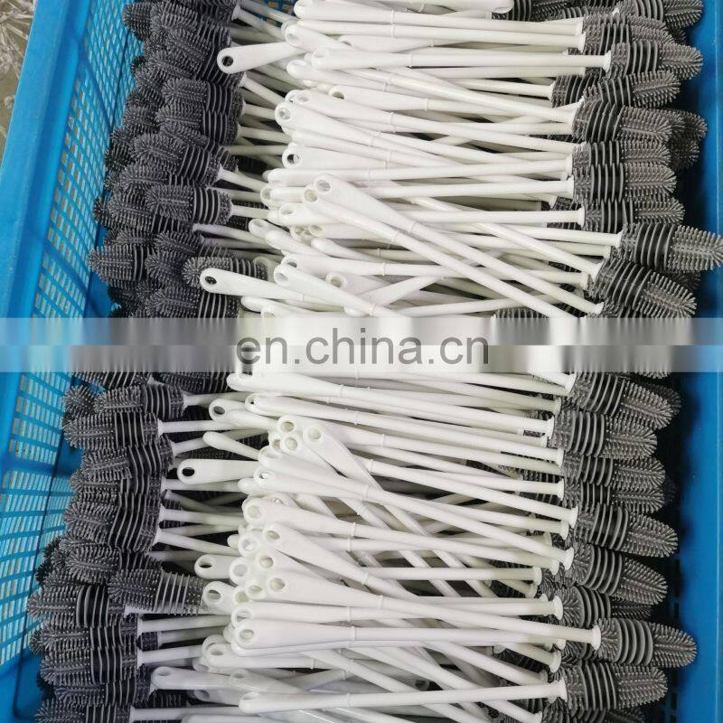 Silicone Cup Brush Cup Scrubber Glass Cleaner Kitchen Cleaning Tool Long Handle Drink Wineglass Bottle Glass Cup Cleaning Brush