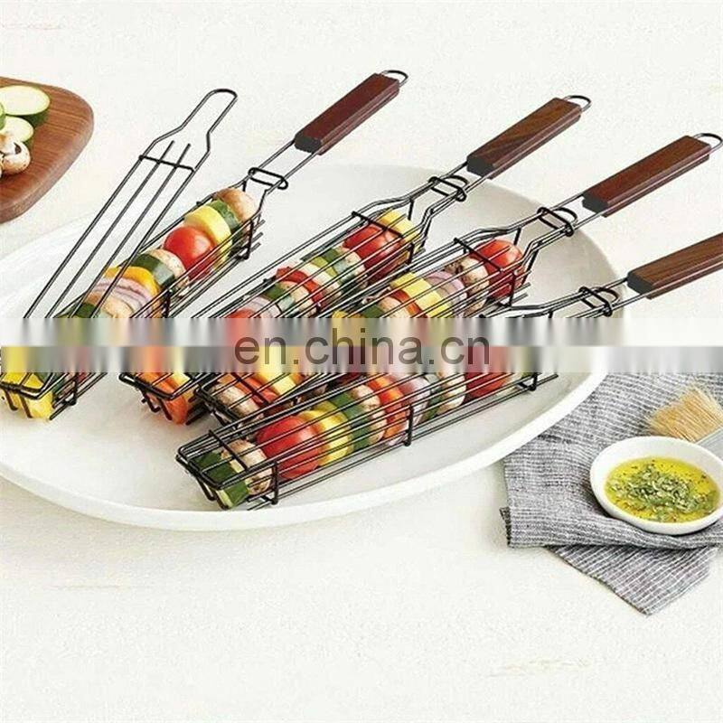 Portable Stainless Steel BBQ Tool Set Grilling Baskets for Fish Chicken and Onion
