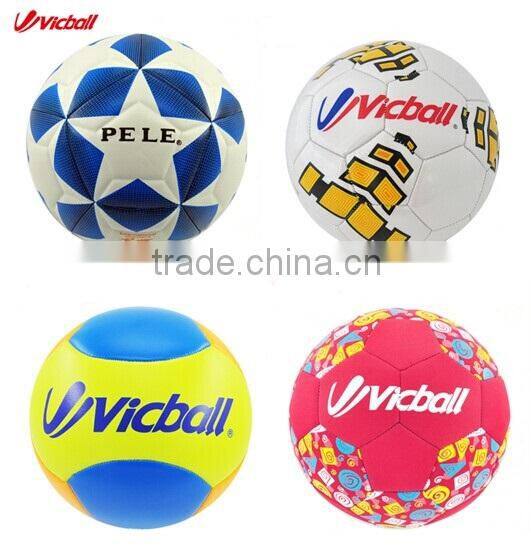 2016 new design promotional machine sewing laser PVC soccer ball factory