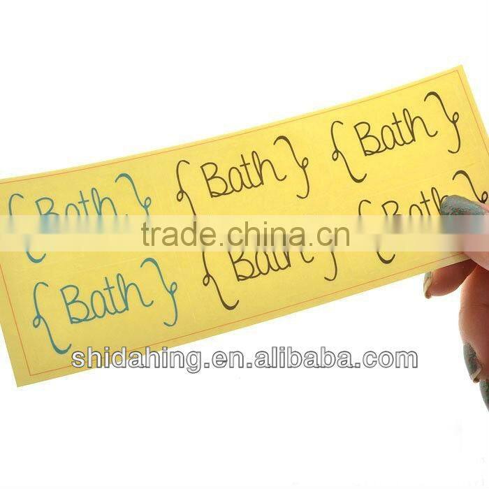 Transparent Vinyl BATH Stickers for Gift Wrap, Gift Boxes