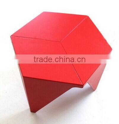 Unique design prismatic table exquisite metal coffee table