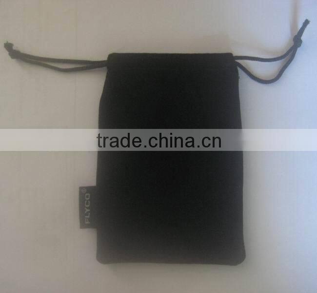 Orange velvet drawstring present pouch printed with dots and nuts bags for packing party candy/festive gifts