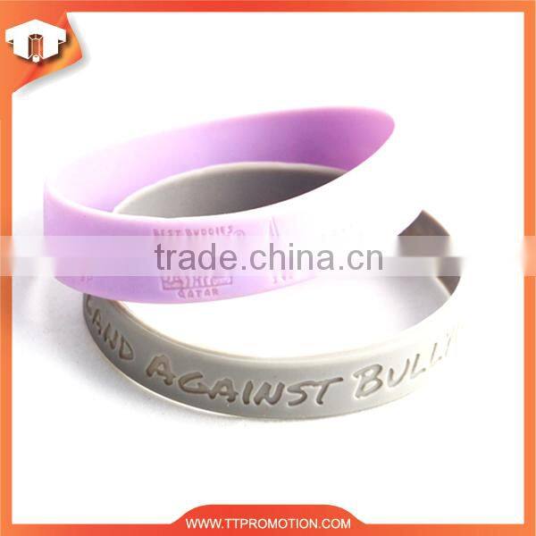 Promotional high quality silicone wristband key holder with logo