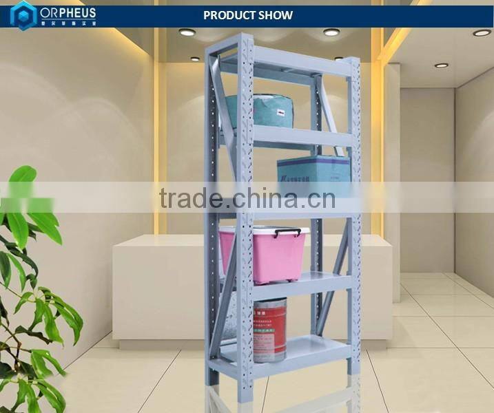 Fast delivery heavy duty warehouse rolled rack system 4 tier shelf