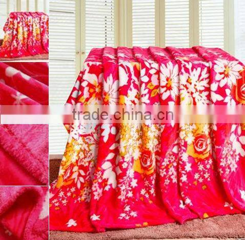 2013 hot sale! 100% polyester super soft solid color/printed dyed flannel baby blankets