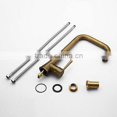 Bronze Long Spout Single Handle Brass Kitchen Faucet