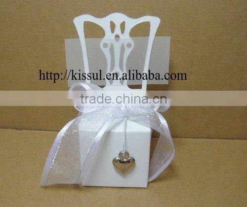 Hochzeitsbevorzugungen Miniature White wedding chair boxes with Accessories