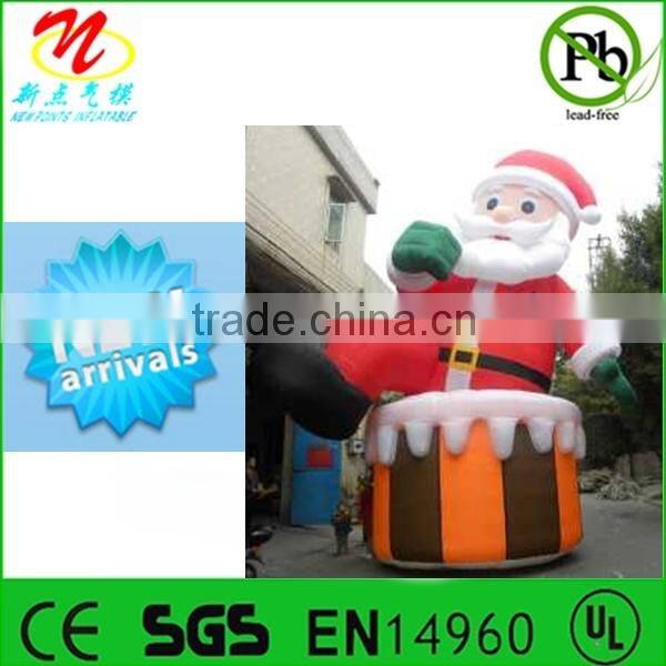 Hot sale 20ft outdoor inflatable Xmas pop up santa claus display