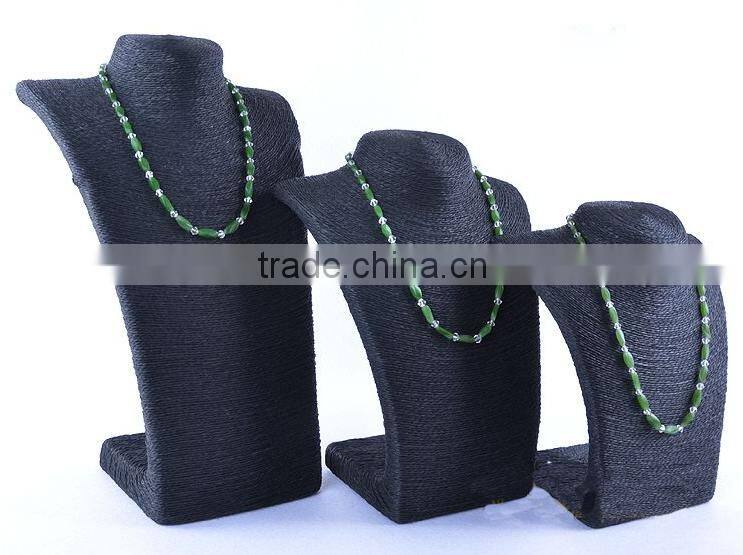 New Design Bohemia Style Hemp Rope Jewelry Display Bust for Necklace Pendant S1274