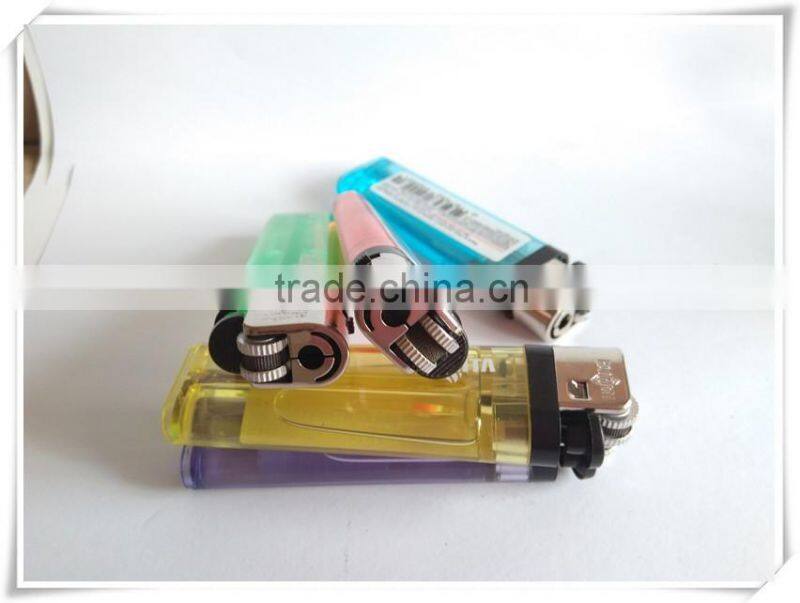 Classic EU plastic flint lighter FH-001 packed in blister card with black and color racket