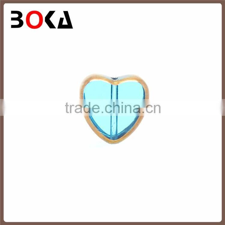 // High Quality sewing glass rhinestone blue // heart shaped glass stones for DIY decoration //