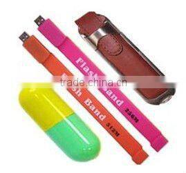 Factory wholesale Silicone bracelet USB Flash Drives with customized logo in Shenzhen