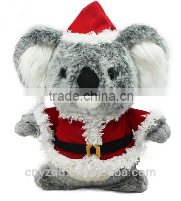 Cheap Christmas Plush Toy Koala/Soft Animal Toy Koala Wearing Christmas Dress