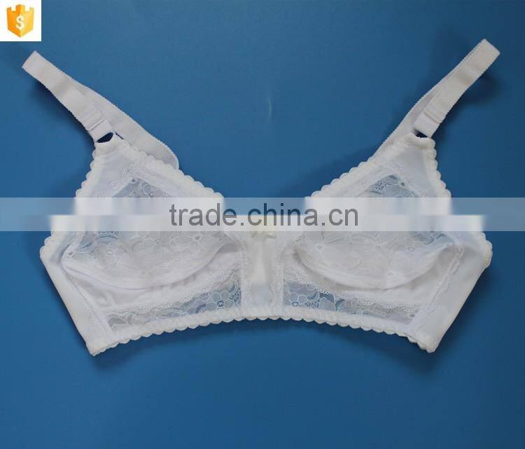 white sexy lace transparent ladies bra,women satin thin mature bra shantou