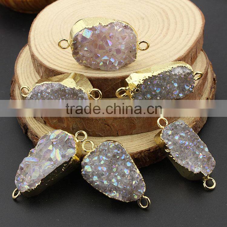 JF8597 Wholesale crystal pave freeform faceted blue labradorite beads